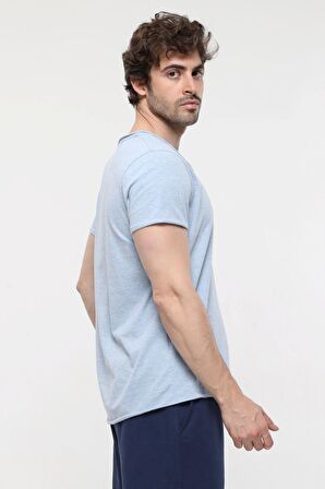defy's ERKEK KISA KOLLU BASKILI OVERSIZE KALIP BİSİKLET YAKA TİŞÖRT