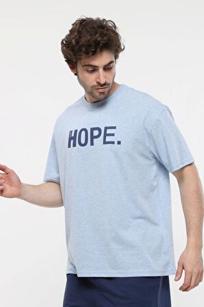 defy's ERKEK KISA KOLLU BASKILI OVERSIZE KALIP BİSİKLET YAKA TİŞÖRT