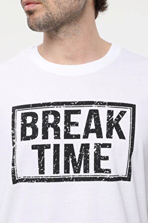 defy's ERKEK KISA KOLLU BASKILI OVERSIZE KALIP BİSİKLET YAKA TİŞÖRT