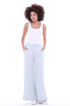 defy's Kadın Oversize Bol Paçalı Pantolon Yeşil Melanj