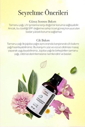onka farma tamanu yağı -  doğal soğuk sıkım - 30 ml