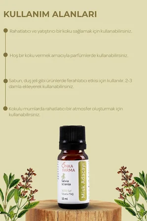 onka farma misk adaçayı yağı -  ve doğal katkısız uçucu yağ - 10 ml