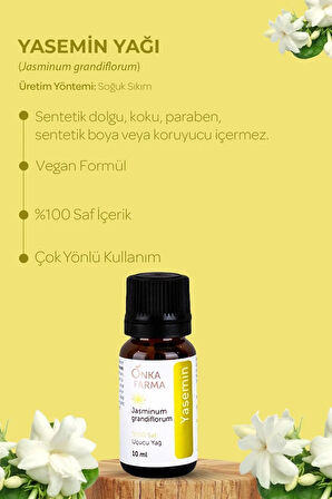 Onka Farma Yasemin Yağı - %100 Saf Ve Doğal Katkısız Uçucu Yağ - 10 ml