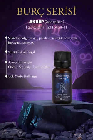 Onka Farma Akrep Burcu Uçucu Yağ Karışımı 10 ml - Burç Serisi Aromaterapi