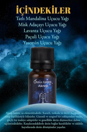 Onka Farma Akrep Burcu Uçucu Yağ Karışımı 10 ml - Burç Serisi Aromaterapi