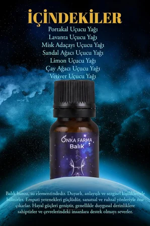 Onka Farma Balık Burcu Uçucu Yağ Karışımı 10 ml