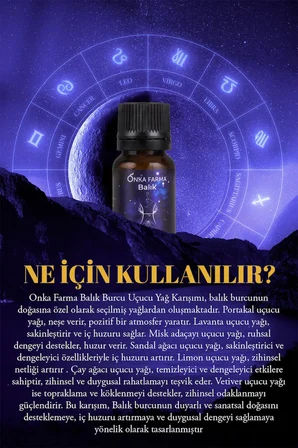 Onka Farma Balık Burcu Uçucu Yağ Karışımı 10 ml