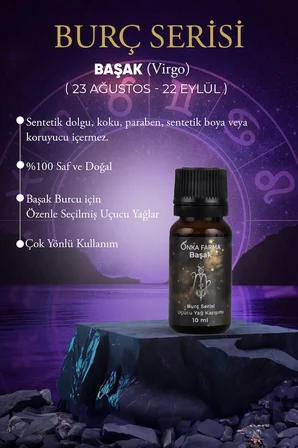 Onka Farma Başak Burcu Uçucu Yağ Karışımı 10 ml - Burç Serisi Aromaterapi