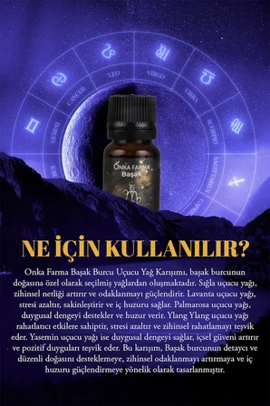 Onka Farma Başak Burcu Uçucu Yağ Karışımı 10 ml - Burç Serisi Aromaterapi
