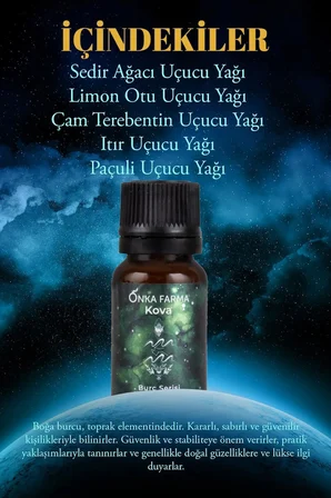 Onka Farma Boğa Burcu Uçucu Yağ Karışımı 10 ml - Burç Serisi Aromaterapi