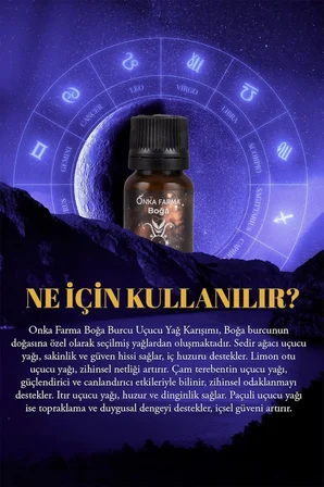 Onka Farma Boğa Burcu Uçucu Yağ Karışımı 10 ml - Burç Serisi Aromaterapi