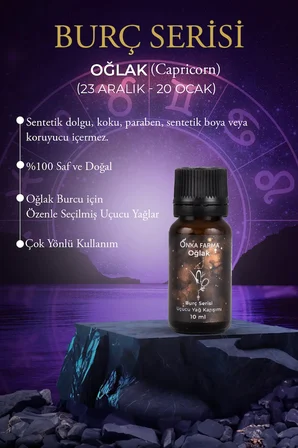 Onka Farma Oğlak Burcu Uçucu Yağ Karışımı 10 ml - Burç Serisi Aromaterapi