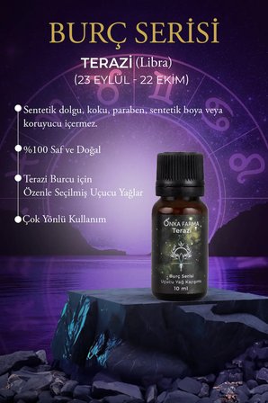 Onka Farma Terazi Burcu Uçucu Yağ Karışımı 10 ml - Burç Serisi Aromaterapi