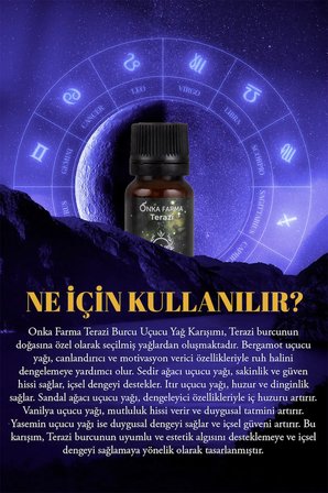 Onka Farma Terazi Burcu Uçucu Yağ Karışımı 10 ml - Burç Serisi Aromaterapi