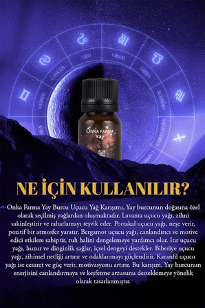 Onka Farma Yay Burcu Uçucu Yağ Karışımı 10 ml - Burç Serisi Aromaterapi