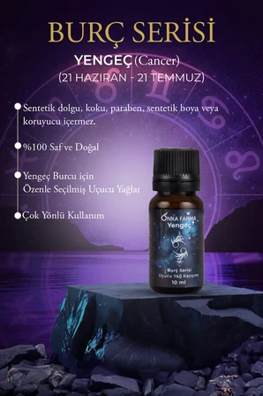 Onka Farma Yengeç Burcu Uçucu Yağ Karışımı 10 ml - Burç Serisi Aromaterapi