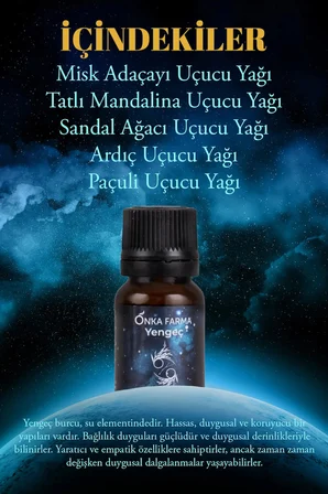 Onka Farma Yengeç Burcu Uçucu Yağ Karışımı 10 ml - Burç Serisi Aromaterapi
