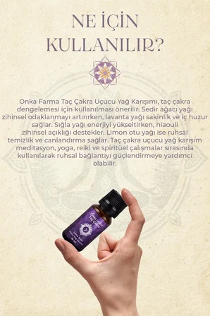 Onka Farma Taç Çakra Aromaterapi Yağ Karışımı 10 ml