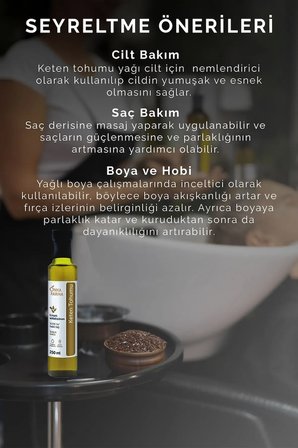 onka farma keten tohumu yağı 250 ml , doğal soğuk sıkım keten yağı yerli üretim