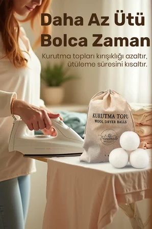 kurutma topu xl 3 adet  yün - 3 adet top, kese, çam yağı hediyeli