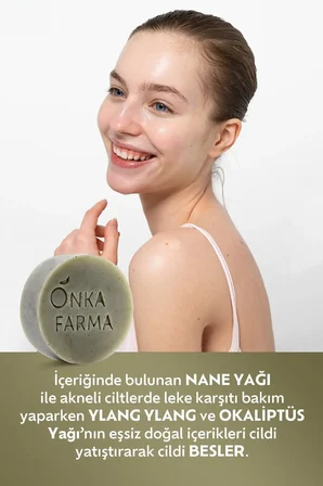 Onka Farma Arınma Doğal Sabun 100 gr Cilt Ferahlatıcı Yatıştırıcı Besleyici Katı Sabun