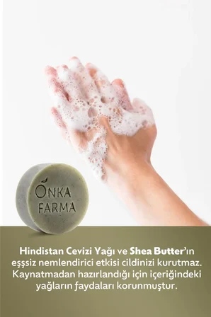Onka Farma Arınma Doğal Sabun 100 gr Cilt Ferahlatıcı Yatıştırıcı Besleyici Katı Sabun