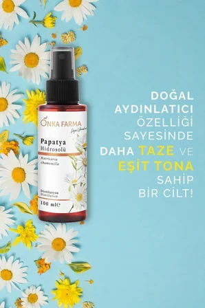 Onka Farma Papatya Suyu / Hidrosolü Saç Renk Açıcı Tonik Yağı Alınmamış Doğal Içerik 100 ml