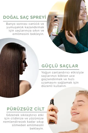 Onka Farma Biberiye Mayası -suyu- Güçlendirici Saç Toniği Hidrosolü Hızlı Saç Uzama Dökülme Karşıtı