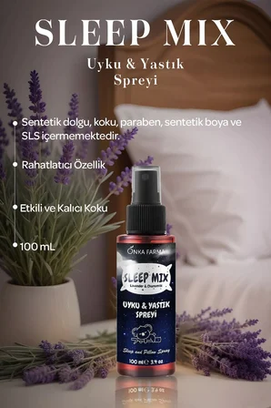 SleepMix Uyku Yastık Spreyi 100 ml (Lavanta & Papatya) Rahatlatıcı Dinlenme Sleep Pillow Spray
