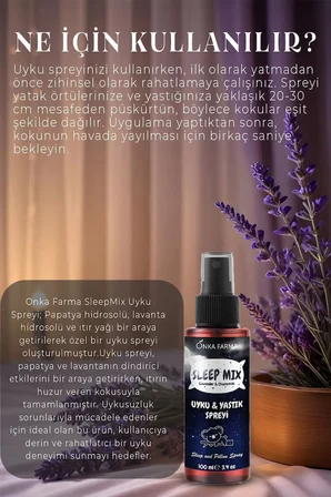 SleepMix Uyku Yastık Spreyi 100 ml (Lavanta & Papatya) Rahatlatıcı Dinlenme Sleep Pillow Spray