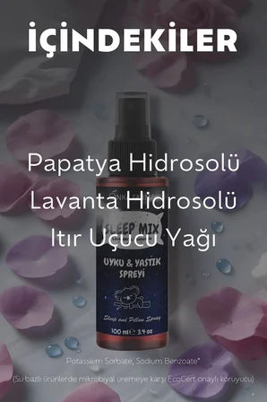 SleepMix Uyku Yastık Spreyi 100 ml (Lavanta & Papatya) Rahatlatıcı Dinlenme Sleep Pillow Spray