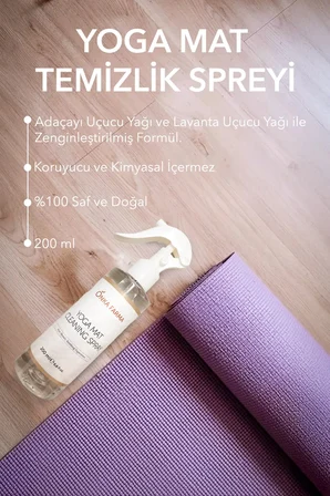 Onka Farma Yoga Mat Temizlik Spreyi 200 ml Yenileyici Tazeleyici Doğal Uçucu Yağ İçerikli