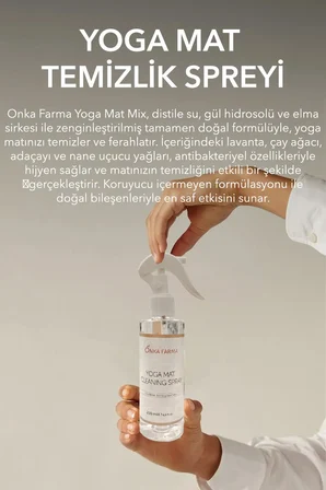 Onka Farma Yoga Mat Temizlik Spreyi 200 ml Yenileyici Tazeleyici Doğal Uçucu Yağ İçerikli