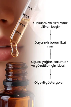 Onka Farma 30 ml Cam Damlalıklı Metal Kapak 1 Adet 30 ml Şişeye Uygun Ölçekli