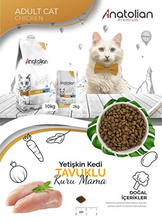 Anatolian Premium Adult Chicken Yetişkin Tavuklu Kedi Maması 2 Kg