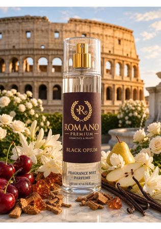 Romano Premium Black Opium Vücut Spreyi 200 ml Çiçeksi ve Meyveli Kalıcı Kokulu