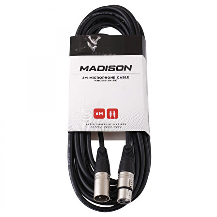 Madison MMC001-6M-BK Mikrofon Kablosu 6 Metre- SİYAH