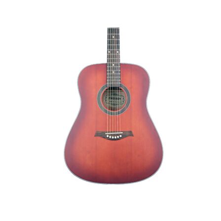 Madison MAG-41M-TRD Trans Red Akustik Gitar (KILIF+PENA)