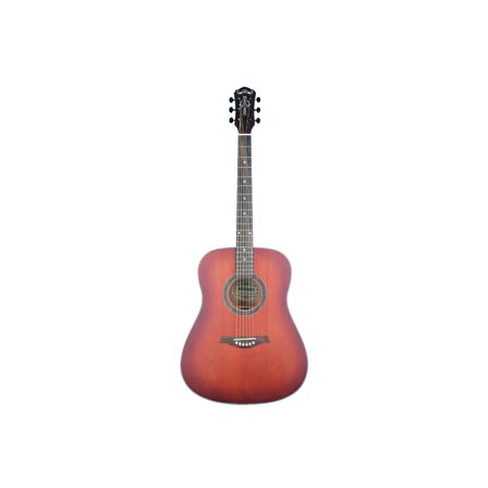 Madison MAG-41M-TRD Trans Red Akustik Gitar (KILIF+PENA)