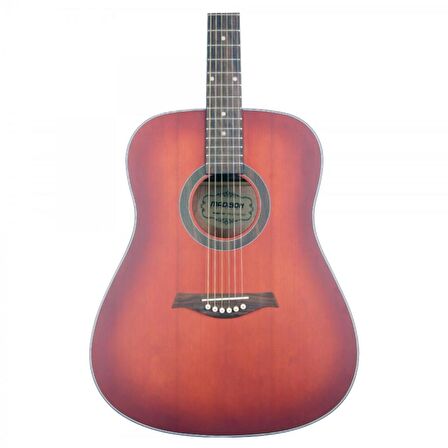 Madison MAG-41M-TRD Trans Red Akustik Gitar (KILIF+PENA)