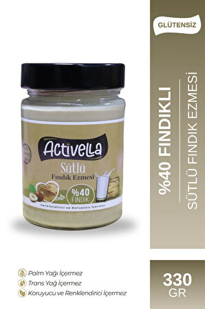 Activella Sütlü Fındık Ezmesi 330gr %40 Fındıklı