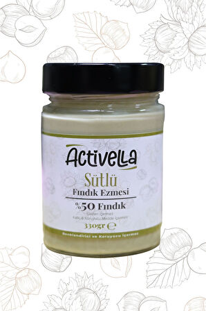 Activella Sütlü Fındık Ezmesi 330gr %50 Fındıklı