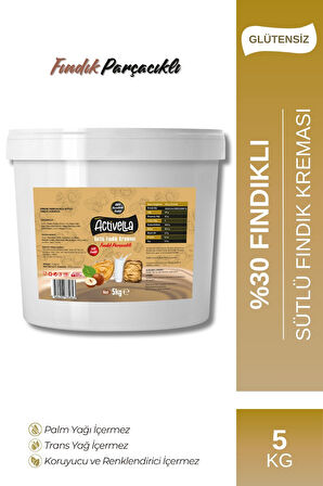 Activella Sütlü Fındık Kreması Parçacıklı 5kg %30 Fındıklı