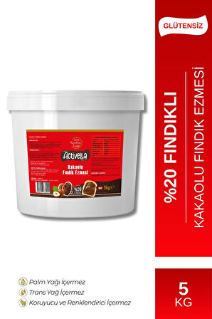 Activella Kakaolu Fındık Ezmesi 5kg %20 Fındıklı