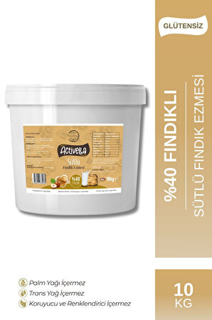 Activella Sütlü Fındık Ezmesi 10kg %40 Fındıklı