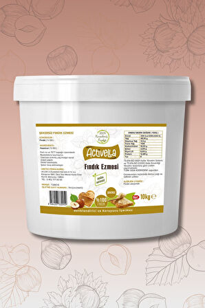 Activella Şekersiz Fındık Ezmesi 10kg %100 Fındıklı