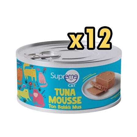 Supreme Cat Ton Balıklı Yaş Kedi Maması 85 Gr x 12 Adet