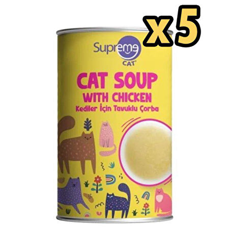 Supreme Cat Tavuklu Kedi Çorbası 135 Ml x 5 Adet