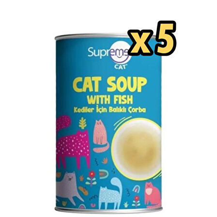 Supreme Cat Balikli Kedi Çorbası 135 Ml x 5 Adet 