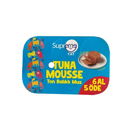 Supreme Cat Ton  Balıklı Püre Kedi Konservesi 85 Gr 6 Al 5 Öde
